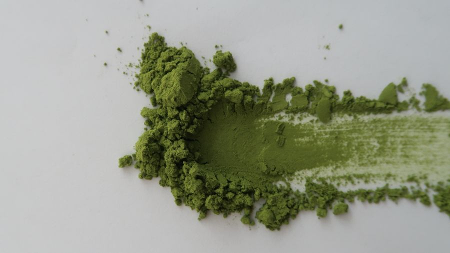 Kasumi Matcha swiped to show its colour